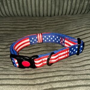 Patriotic Dog Collar with American Flag Design